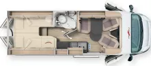 Grundriss Tag Malibu Van charming coupé 640 LE RB Stilwelt lucca