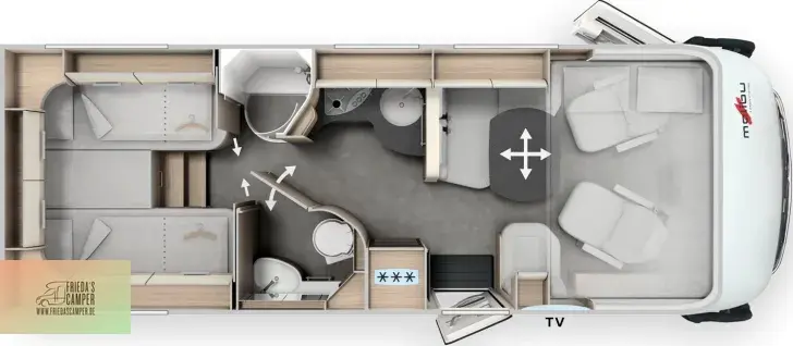Grundriss Tag Malibu I Edition+ 490 RB LE Preishit! Mercedes MJ26