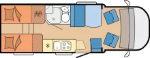 Grundriss Tag Hobby Optima OnTour T65 GE Tageszulassung