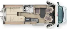 Grundriss Tag Malibu Van diversity 640 LE K skyview Fiat