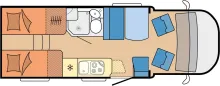 Grundriss Tag Hobby Optima OnTour T65 GE TAGESZULASSUNG