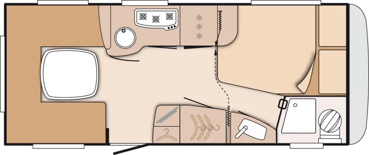 Grundriss Tag Knaus Südwind 500 FU Silver Selection