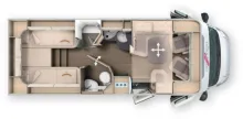 Grundriss Tag Carthago c-tourer T 145 RB LE aus Vermietflotte