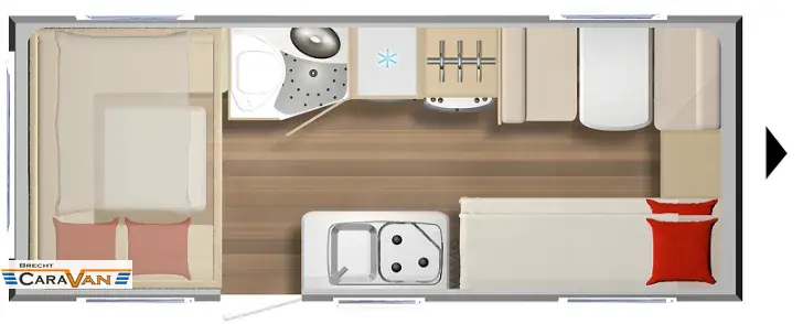 Grundriss Tag Bürstner B66 Plus 510 TK