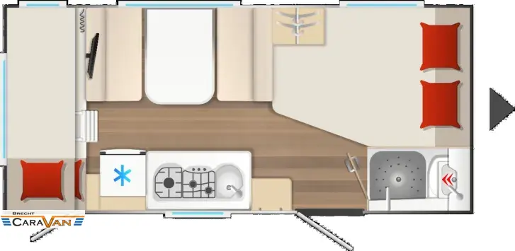 Grundriss Tag Bürstner B66 480 TK
