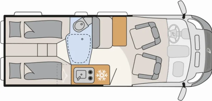 Grundriss Tag Dethleffs Globetrail Advantage 600 ER Fiat Ab Herbst 2026