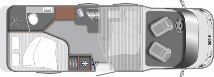 Grundriss Tag LMC Tourer Lift H 630 Hubbett Französisches Bett
