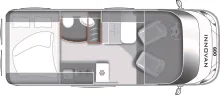 Grundriss Tag LMC Innovan 600 BackRack+ Navi Fiat Markise