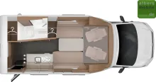 Grundriss Tag Knaus Tourer Van 500 LT VANSATION SAT TV Thule Lift