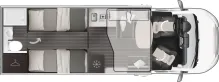 Grundriss Tag Roller Team Zefiro 282 TL Heckbad ALDE Heizung Full-LED