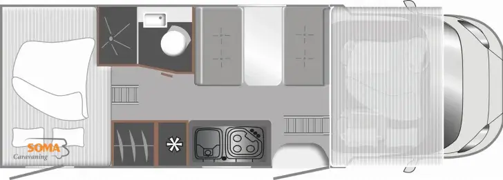 Grundriss Tag LMC Tourer Alkoven A 690 G