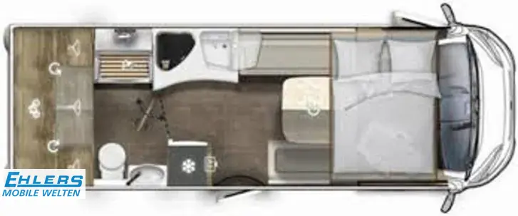 Grundriss Tag Eura Mobil Integra Line 695 LF Wechselrichter/SAT/Navi/4,4t