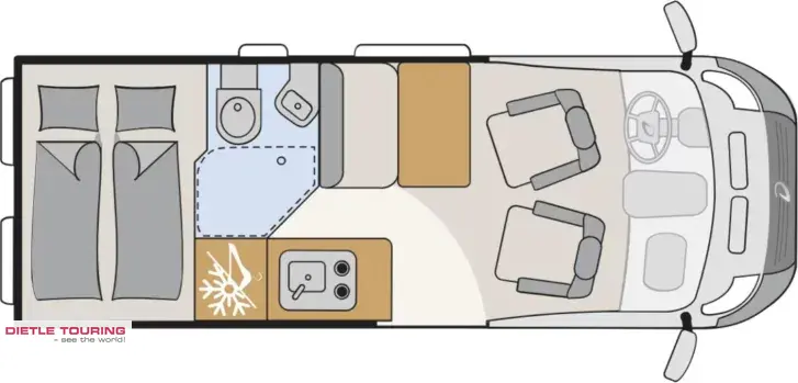 Grundriss Tag Dethleffs Globetrail 600 DR Fiat