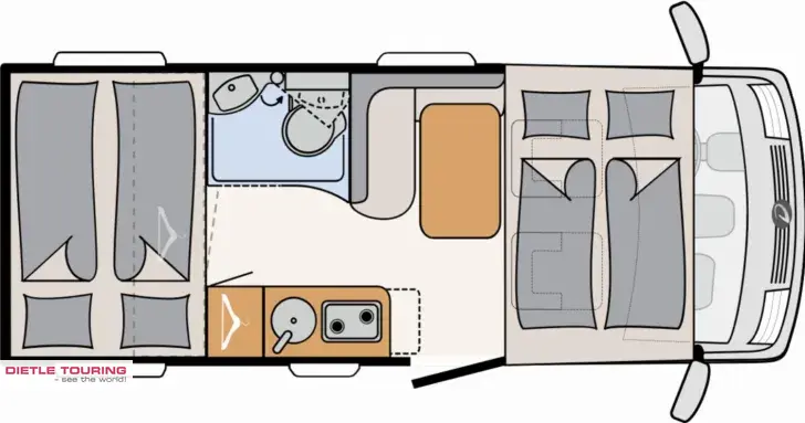 Grundriss Tag Dethleffs Globebus Active I 1 Modell 26