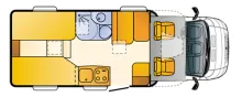 Grundriss Tag Sun Living Lido S 42 SL 1.Hand, TV -Anlage