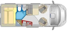 Grundriss Tag Pössl 2Win R Plus Citroen Premium Paket