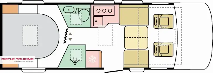 Grundriss Tag Adria Sonic Supreme 700 DC Markise