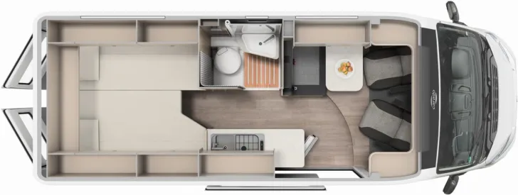 Grundriss Tag Carado pro+ CV 640 *Dieselheizung**4.847 Vorteil!