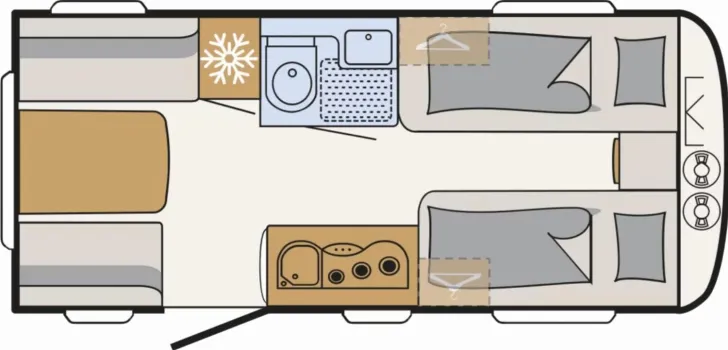 Grundriss Tag Dethleffs Summer Edition 460 EL * Neuheit * Ab April*