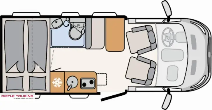 Grundriss Tag Dethleffs Globebus Go T 15