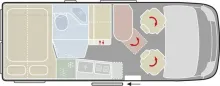 Grundriss Tag VanTourer 600 D ++NAVI+RFK+SOLAR+LITHIUM++