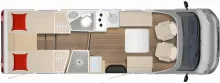 Grundriss Tag Bürstner Limited T 727 G Fiat | Automatik | Hubbett | SHZ