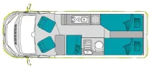 Grundriss Tag Joa Camp CV 63T Schlafdach AHK Solar