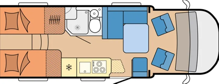 Grundriss Tag Hobby OnTour T 710 GE