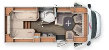 Grundriss Tag Carthago C1-tourer T 143 KB-LE comfort 4.2t Autark Lithium & Solar