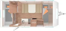 Grundriss Tag Weinsberg CaraCito 470 QDK Ambiente, Duschpaket