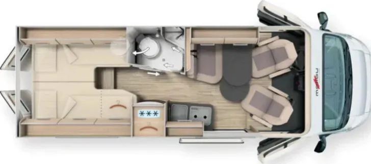 Grundriss Tag Malibu Van comfort 640 LE Fiat (660)