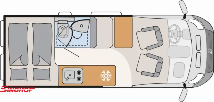 Grundriss Tag Dethleffs Globetrail Active 600 DS Fiat Lithium-Solar-Wechselrichter
