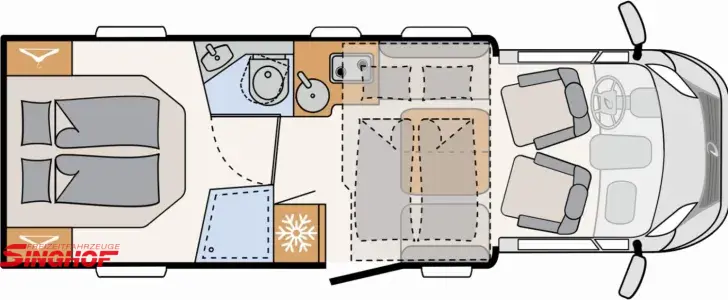 Grundriss Tag Dethleffs Just Camp Active T 7052 DBL incl. Navi RV-Kamera