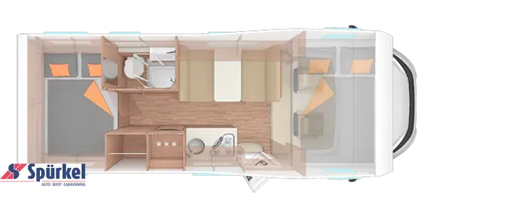 Grundriss Tag Weinsberg CaraHome 650 DG *bis 5 Tage*Probewohnen*