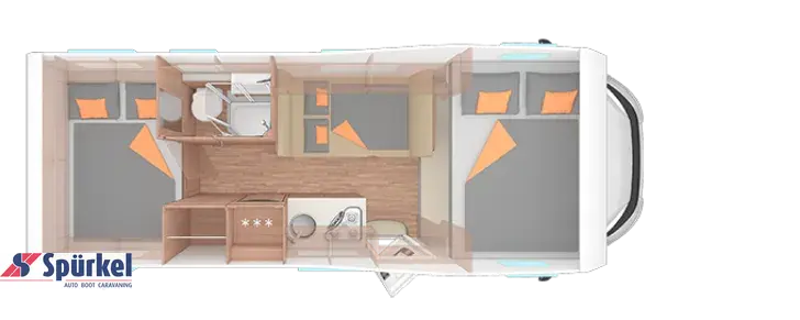 Grundriss Nacht Weinsberg CaraHome 650 DG *bis 5 Tage*Probewohnen*