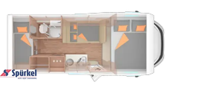 Grundriss Nacht Weinsberg CaraHome 600 DKG *bis 5 Tage*Probewohnen*