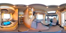 360° Innenansicht Hymer ML-T 580 Fahrradträger, TV, Sat, div. Pakete