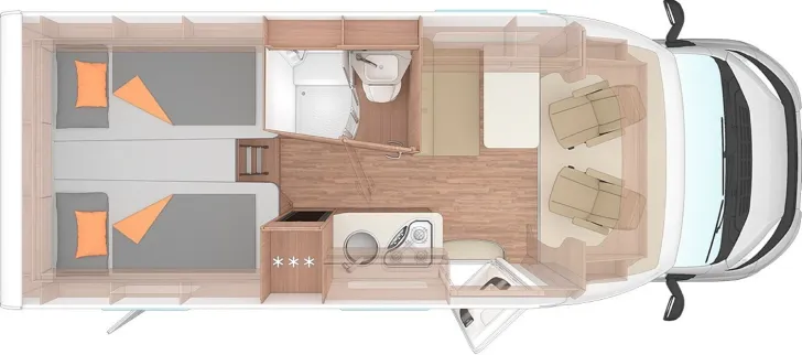 Grundriss Tag Weinsberg CaraSuite EDITION SPICY 650 MEG