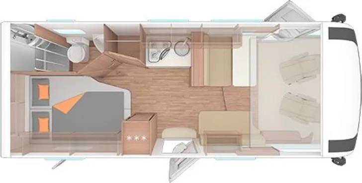 Grundriss Tag Weinsberg CaraCore 650 MF