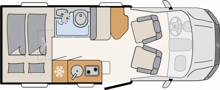Grundriss Tag Dethleffs Globebus Performance 4x4 T 16