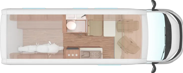 Grundriss Tag Weinsberg CaraBus 630 ME