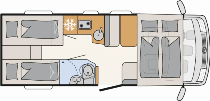 Grundriss Tag Dethleffs Trend I 6817 EB