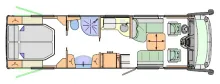 Grundriss Tag Concorde Charisma 900 M *1. Hand*Hubstützen*Zeder*CL
