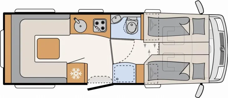 Grundriss Tag Dethleffs Alpa I 6820-2 ** sofort Verfügbar **