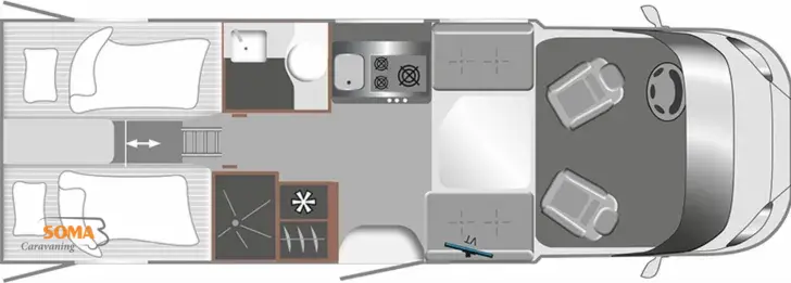 Grundriss Tag LMC Cruiser T 750 EF MODELL 2026 !!!