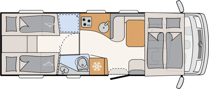 Grundriss Tag Dethleffs Esprit I 7150-2 EB