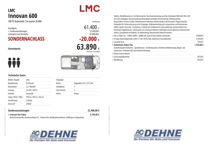 Fahrzeugbild LMC Innovan 600 180 PS Automatik / Sie sparen 20.000 #3