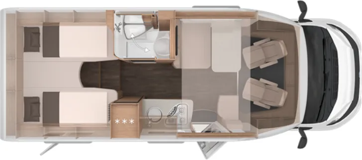 Grundriss Tag Knaus LIVE WAVE 650 MEG PLATINUM SELECTION Modell 2026 / Thule Lift / Lithium