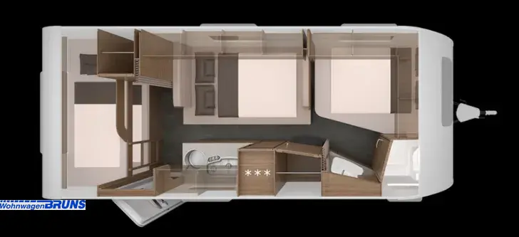 Grundriss Nacht Knaus Sport 540 FDK *** Abverkauf bis Ende Mai