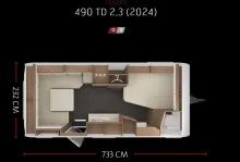 Grundriss Tag Tabbert Senara 490 TD 2,3